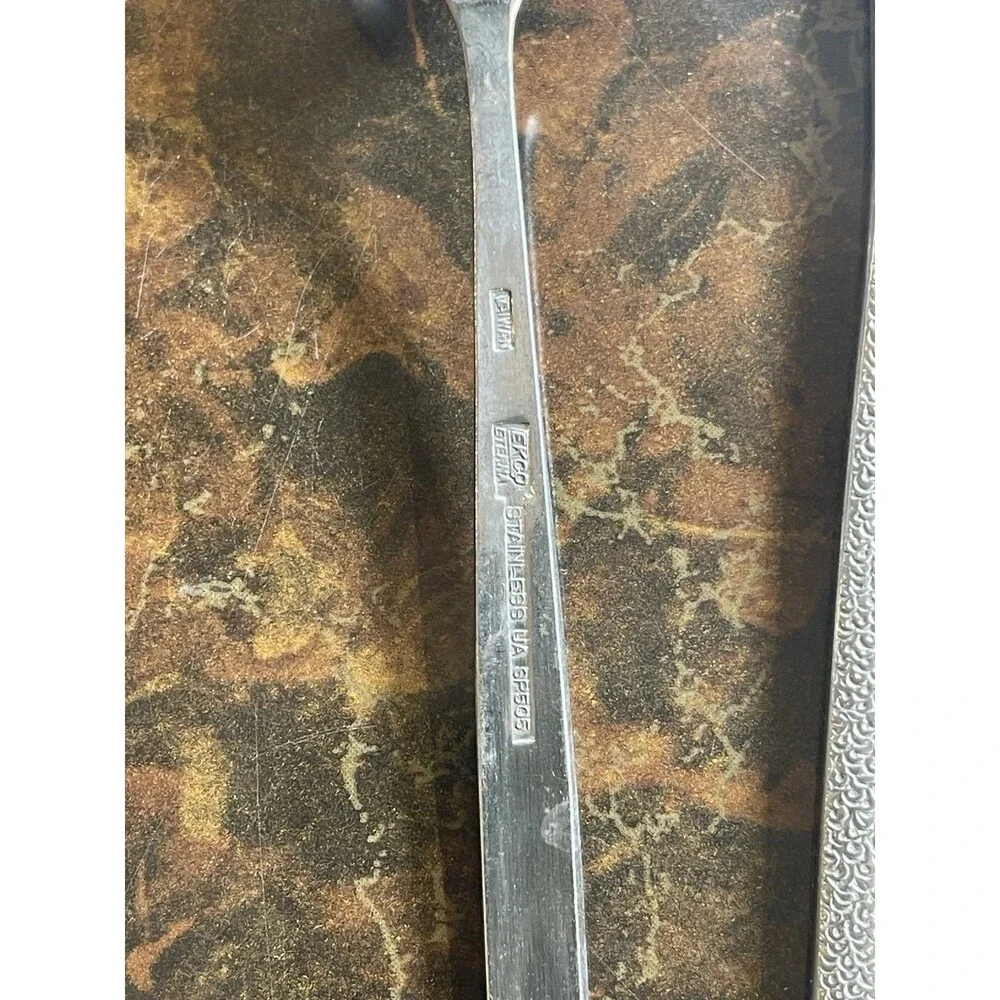 United Airlines Cutlery, Stainless 3-Piece Set - Silverware - Fish Scale Pattern